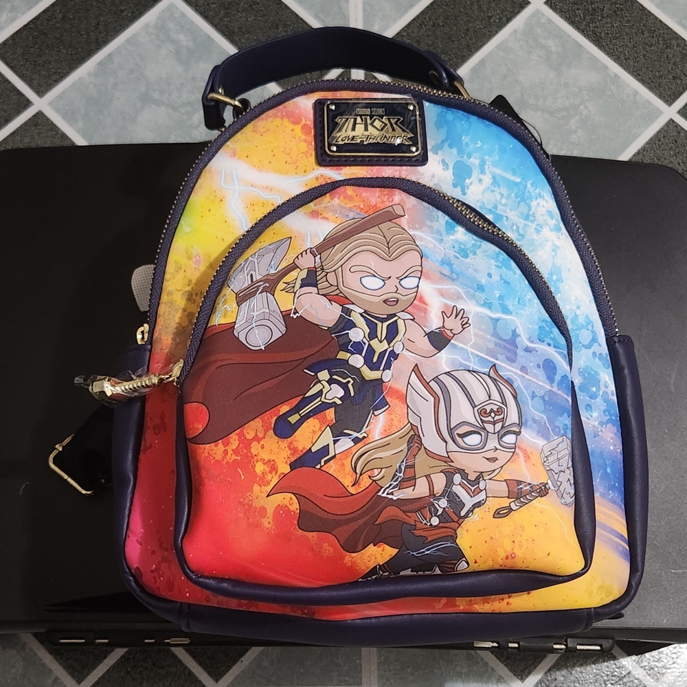 Brand New Loungefly Marvel Avengers Thor and Jane Mini Backpack